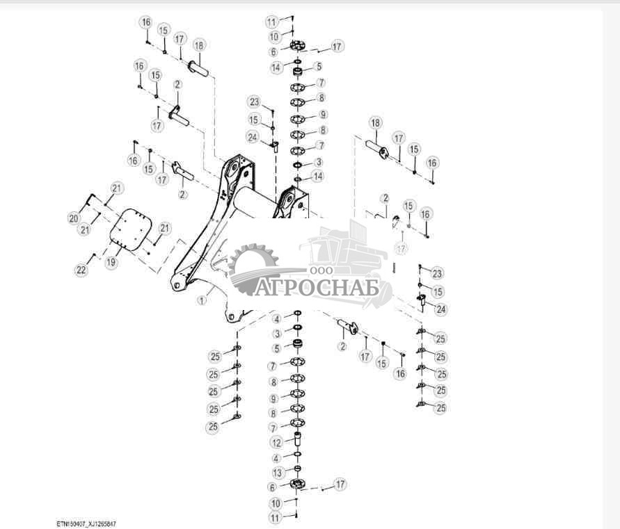 Рама погрузчика, держатель инструмента 